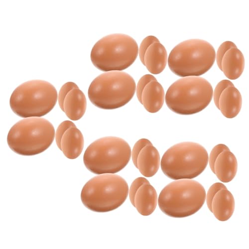 TOYANDONA 30 STK nachgeahmte Eier Eierformen künstliche Eier Modelle Spielzeuge Plastikeier zum Basteln Basteleier zum Dekorieren falsches Obst Suite Heimtextilien gefälschtes Essen von TOYANDONA