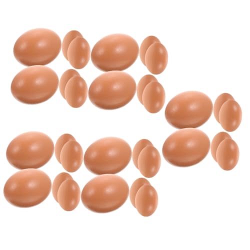 TOYANDONA 30 STK nachgeahmte Eier Mini-Eier zum Basteln gefälschtes Ei Spielzeuge Modelle riesige Eier Basteleier dekorieren künstlich Requisiten kleine Eier Plastikeier gefälschtes Essen von TOYANDONA
