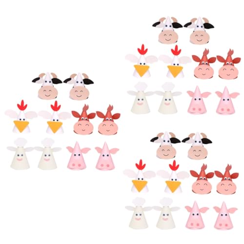 TOYANDONA 30 Stk Partyhut für Kinder Partyhüte für Kinder Kappen Geburtstag Chinesisches Tierkreiszeichen Kopfbedeckung Baby von TOYANDONA