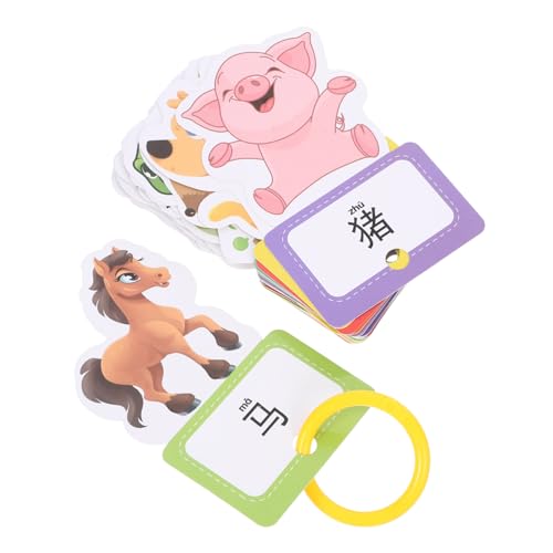 TOYANDONA 30-teilige Englischkarten Für Kleinkinder Lernspielzeug Mit Formen Farben Zahlen Und Buchstaben Sicheres Material Tragbare Und Lehrreiche Lernkarten von TOYANDONA