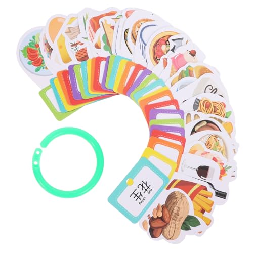 TOYANDONA 30 Stücke Englisch Flash Karten Pädagogisches Lernen Spielzeug Kinder Spielzeug Kinder Lernen Karten von TOYANDONA
