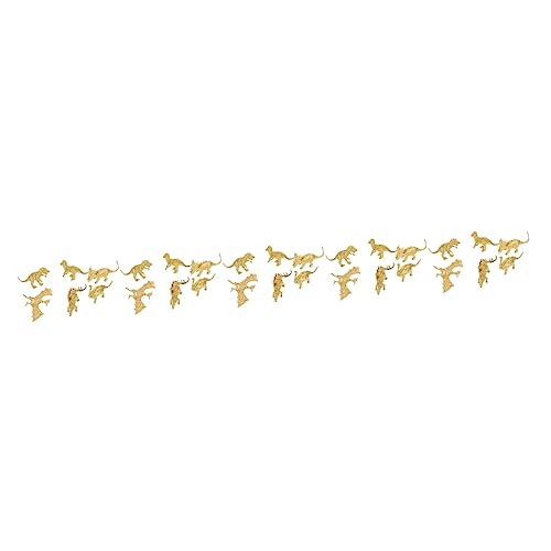 TOYANDONA 30 Stück Goldene Dinosaurier Modelle Kleine Spielzeugfiguren Für Kuchen Brachiosaurus Figuren Goldene Cupcake Topper Giraffen Dekor Figuren Figuren Spielzeug von TOYANDONA