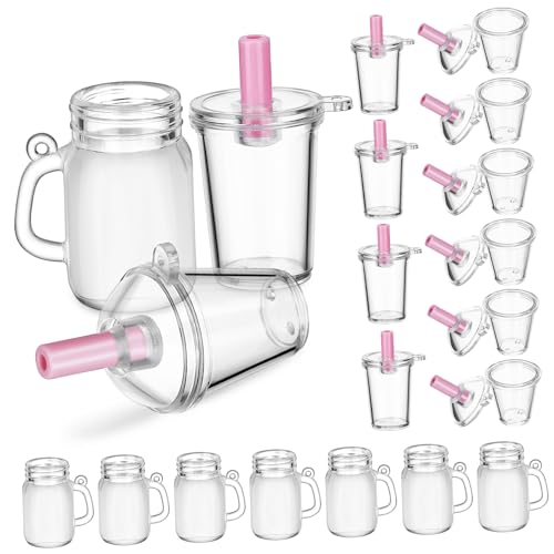 TOYANDONA 30 Stück Lebensmittelspielzeugbecher kaffeetassen spielzeugküche Kleine Spielzeugtassen Miniaturen Partybecher Figuren winzige Essensspielzeuge Mini-Tasse Plastik Wiederverwendbar von TOYANDONA