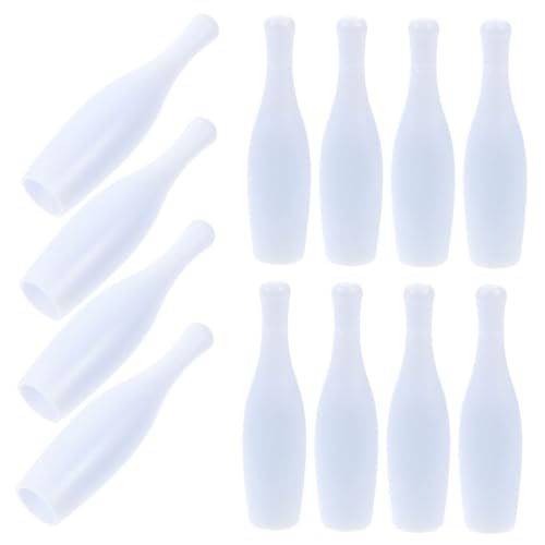 TOYANDONA 30 Stück Mini-Bowling Bowlingkegel aus Kunststoff Bowling-Pin-Ersatz Bowlingnadel für Spiel Tisch-Bowling-Pin-Set Spiel-Bowling-Pin-Requisite Indoor-Bowling-Pin Plastik Weiß von TOYANDONA