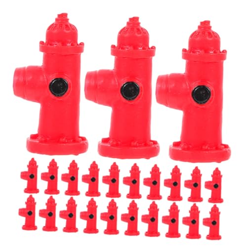 TOYANDONA 30 Stück Teiliges Mini Feuerhydranten aus Hochwertigem Resin Realistische Puppenhaus Dekoration Detailgetreue Feuerwehrhydranten Figuren für Mikro Landschaften und Kreative DIY von TOYANDONA