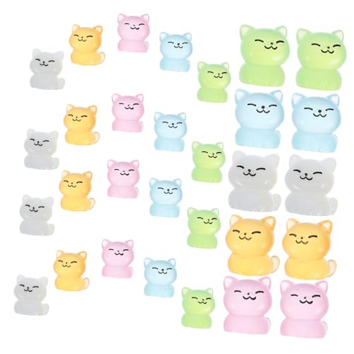 TOYANDONA 30 Stück Teiliges Mini Katzenfiguren aus Leuchtendem Harz Kleine Handliche Miniatur Katzenstatuen Niedliche Dekoration für Torten Schreibtisch und Wohnaccessoires Vielseitig TOYANDONA 30 Stück Teiliges Mini Katzenfiguren aus Leuchtendem Harz Kleine Handliche Miniatur Katzenstatuen Niedliche Dekoration für Torten Schreibtisch und Wohnaccessoires Vielseitig von TOYANDONA
