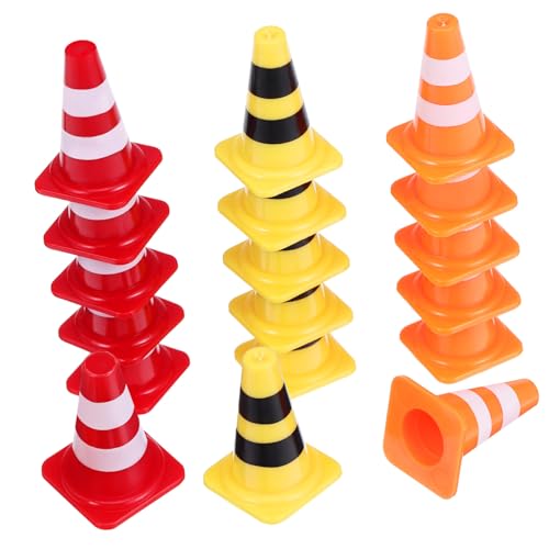 TOYANDONA 30 Stück Teiliges Mini Verkehrskegel Robustem mit Kleinen Realistischen Straßenkegeln in Orange Rot und Gelb Kompakt und Sicher für Spielerischen Verkehrstraining und TOYANDONA 30 Stück Teiliges Mini Verkehrskegel Robustem mit Kleinen Realistischen Straßenkegeln in Orange Rot und Gelb Kompakt und Sicher für Spielerischen Verkehrstraining und von TOYANDONA