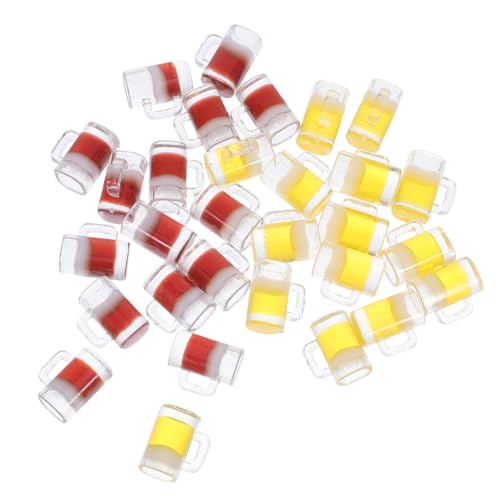 TOYANDONA 30 Stück Teiliges Miniatur Biergläser aus Robustem Resin Realistische Kleine Cocktailgläser für Puppenhaus Bar und Küche Detailreiche Miniatur Bierkrüge für DIY Dekoration und von TOYANDONA