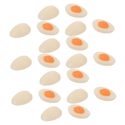 TOYANDONA 30 Stück Teiliges Miniatur Boiled Eggs Realistische Puppenhaus Eier Küchenzubehör Eier für DIY Kreatives Rollenspiel und Lernspaß von TOYANDONA