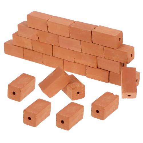TOYANDONA 30 Stück Teiliges Miniatur Ziegelstein aus Keramik Realistisch Gestaltete Kleine Bausteine für DIY Mikro Landschaftsmodell für Eltern zum Gemeinsamen Basteln und Dekorieren von TOYANDONA