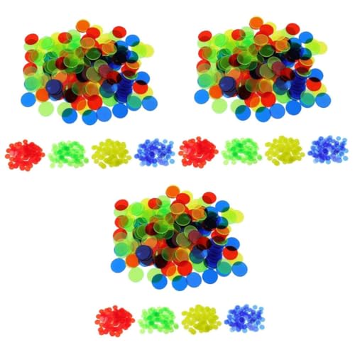 TOYANDONA 300 STK Verstreute Perlen Transparente Farben Lieferungen Zubehör Chips Modellierung Mathematischer Konzepte Glatte Oberfläche Spielwährung von TOYANDONA