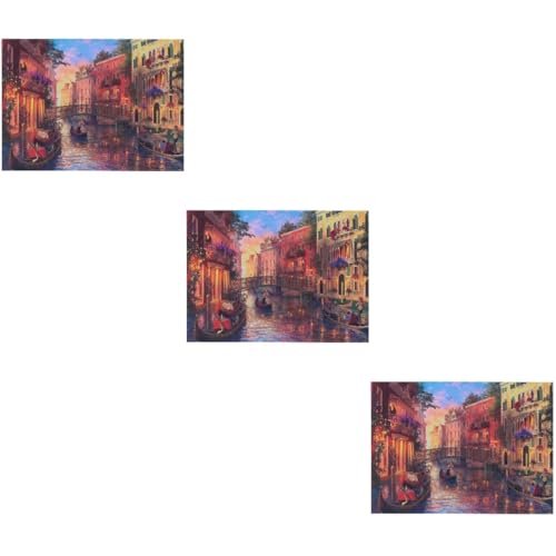 TOYANDONA 3000 STK Puzzle Für Erwachsene Papierpuzzles Geschenk Spaß-Puzzle-Spiele Für Erwachsene Tägliches Puzzle Unterhaltungsrätsel Venedig Puzzle 3D-Puzzles Kind Erwachsener Wasserstadt von TOYANDONA