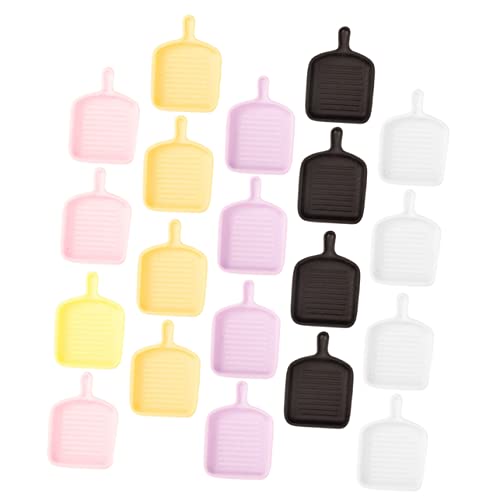TOYANDONA 30st Puppenhausplatte Kinderspielzeug Requisiten Für Das Szenenlayout Miniaturplatte Simuliertes Mini-Geschirr Küchenszene Requisite Puppenhauslieferungen Mini-tablett Harz von TOYANDONA