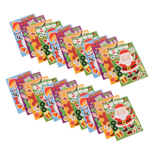 TOYANDONA 32blätter Teiliges Weihnachts-Puzzle-Sticker-Set Für Mädchen Kreative Weihnachtsdeko Mit Und Santa Für Bastel Und Lernaktivitäten Weihnachtszeit von TOYANDONA