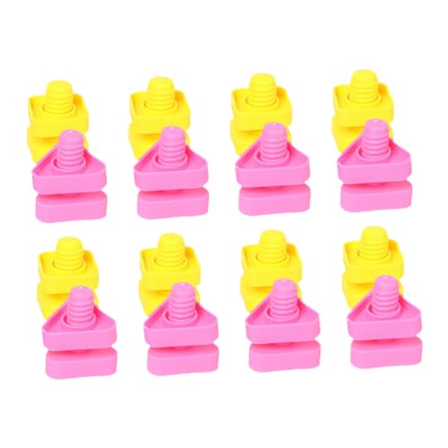 TOYANDONA Schraubenmutter-spielzeugset 32 Passende Puzzlespiel Für Kleinkinder Zur Entwicklung Der Hand-Auge-koordination Und Feinmotorik von TOYANDONA