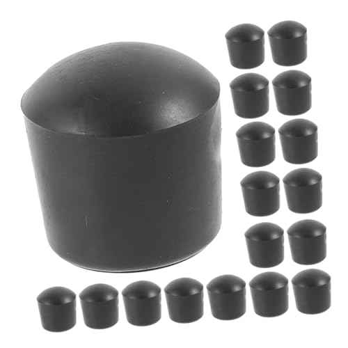 TOYANDONA 32 Stück Kicker Zubehör Kappen Für Fußballmaschinen Foosball -end -TIPP -beschützer Tisch -Foosball -beschützer Teile Von Fußballmaschinen Runde Kunststoffstopfen PVC Schwarz von TOYANDONA