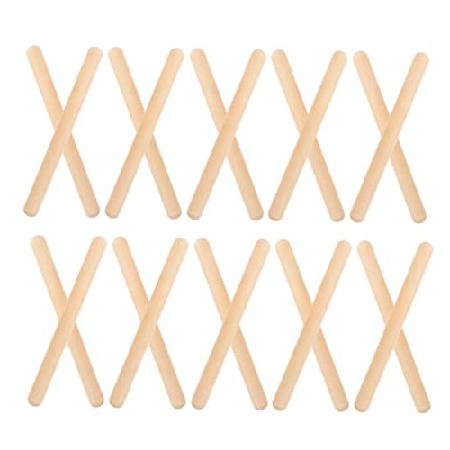 TOYANDONA 32 Stück Teiliges Holz Rhythmus Sticks Leichte Percussion Instrumente für Anfänger Robustes Holz zum Musizieren Lernen Geschenk für Geburtstag oder Weihnachten von TOYANDONA