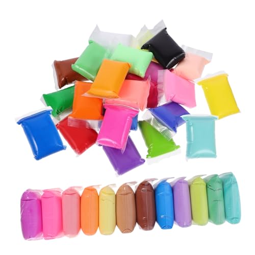 TOYANDONA 36 Packungen gefärbter Ton bastelset basteln für Geburtstagsgeschenke für Kreative Modelliermasse texturiert Machen aus Ton Kinderspielzeug Plastik von TOYANDONA