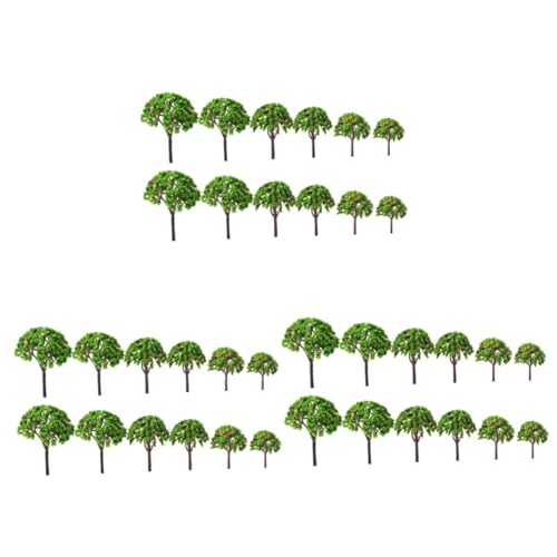TOYANDONA 36 Stück Blumenbaummodell Flaschenbürstenbäume Zuglandschaft Miniaturmodell Bäume Und Büsche Mini Palmendiorama Lebensechter Baumschmuck Weihnachtsbaum Sisalbaum Kind von TOYANDONA