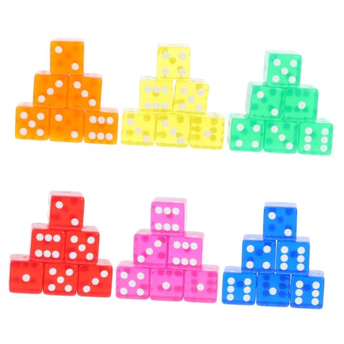 TOYANDONA 36 Stück Sechsseitige Würfel für Mathematikunterricht Brettspiele Partys und Lernaktivitäten von TOYANDONA