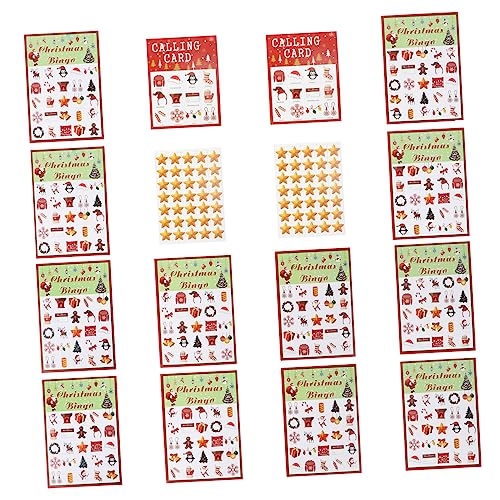 TOYANDONA 37stücke Teiliges Weihnachts Bingo Spielset Für Spieler Interaktives Partyspiel Für Jung Und Alt Für Weihnachtsfeiern Und Festlichkeiten Langlebigem Gefertigt von TOYANDONA