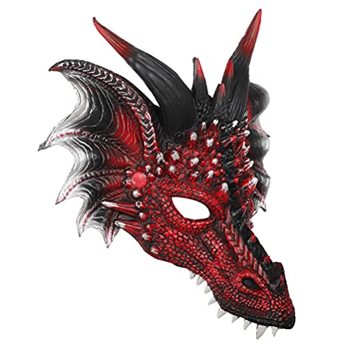 Horror Masken 3D Drachen Halloween Halbe Gesicht Cosplay Red Dragon Scary Tier Masken für Erwachsene Halloween Kostüm Party Requisiten 3d Drachen Gesichtsmaske Horror Masken 3D Drachen Halloween Halbe Gesicht Cosplay Red Dragon Scary Tier Masken für Erwachsene Halloween Kostüm Party Requisiten 3d Drachen Gesichtsmaske von TOYANDONA