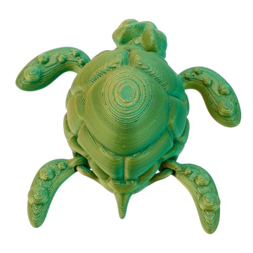 TOYANDONA 3D -Druckschildkrötenmodell Dekorate klein Meeresschildkröten-Statue Meeresschildkrötenfigur gefälschtes Tiermodell Tierfiguren Realistische Tierfigur Modelltier Plastik Grün von TOYANDONA
