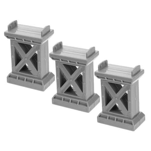 TOYANDONA 3St Bahnsteig Brückenstütze Modellbau Brückenpfeiler Gleisspielzeug Spielzeugeisenbahn Zugschiene Brückenpfeilermodell für Spiele Bahnbrückenpier für Spiele Plastik Grey TOYANDONA 3St Bahnsteig Brückenstütze Modellbau Brückenpfeiler Gleisspielzeug Spielzeugeisenbahn Zugschiene Brückenpfeilermodell für Spiele Bahnbrückenpier für Spiele Plastik Grey von TOYANDONA