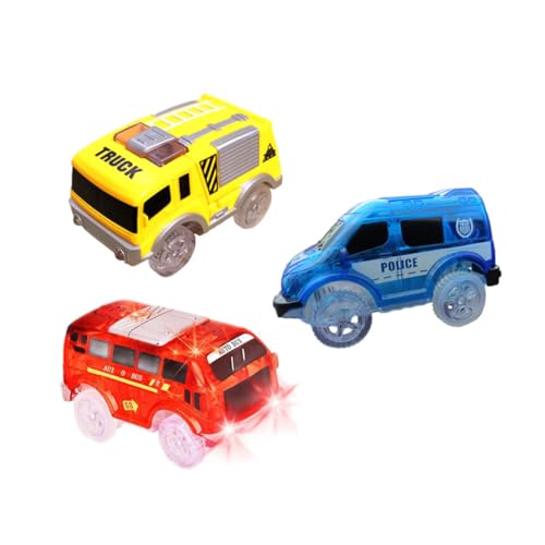 TOYANDONA 3St Elektroauto geschirrset puppenwagen spielzeugautos LED Spielzeugauto Bahngleis Schienenauto- LED-Lichtschienenauto Plastik TOYANDONA 3St Elektroauto geschirrset puppenwagen spielzeugautos LED Spielzeugauto Bahngleis Schienenauto- LED-Lichtschienenauto Plastik von TOYANDONA