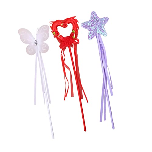 TOYANDONA Feenstäbe Mit Pentagramm-Herz – 3er-Pack – Party-zubehör Für Kindergeburtstage von TOYANDONA