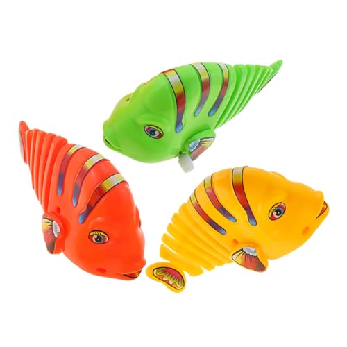 TOYANDONA 3St Fisch schwingen Schwimmbecken Poolschwimmer Kinderspiele Pool-Spiele Toys spielsachen für Simulationsfisch Uhrwerk schwingender Cartoon-Fisch Plastik von TOYANDONA