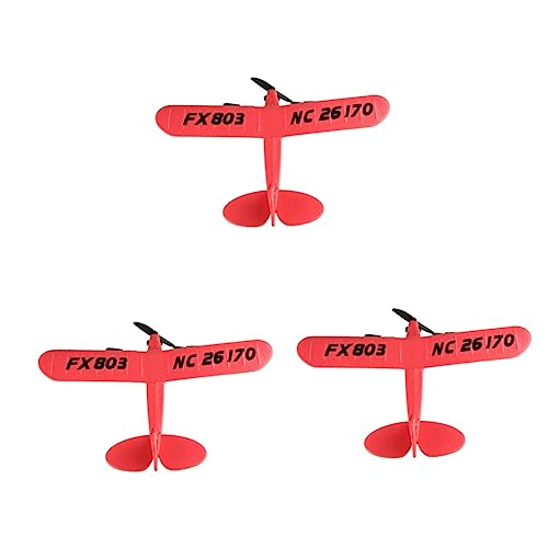 TOYANDONA 3St Flugzeugmodell mit festen Flügeln Spielzeug für Kinder kinderspielzeug Red Modelle RC-Flugzeug Modellflugzeug ferngesteuertes Flugzeug Segelflugzeug reparierter Flügel rot von TOYANDONA