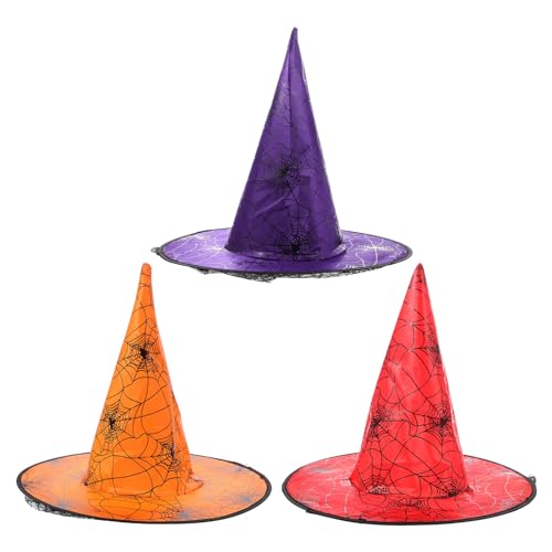 TOYANDONA 3St Hexen Hut Halloween-Cosplay-Dekoration Halloween- -Requisiten Halloween-Partybevorzugung halloween costume halloween kleidung hatset Halloween-Hüte Stilvoller Hut Gestrick von TOYANDONA