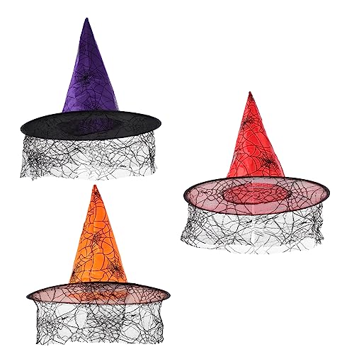 TOYANDONA 3St Hexen Hut Halloween -Kopfbedeckung Hexenhut Kopfbedeckung Halloween-Kostüm für Hexenmützen halloween costume halloween kleidung Cosplay-Zubehör Halloween-Hüte Gestrick TOYANDONA 3St Hexen Hut Halloween -Kopfbedeckung Hexenhut Kopfbedeckung Halloween-Kostüm für Hexenmützen halloween costume halloween kleidung Cosplay-Zubehör Halloween-Hüte Gestrick von TOYANDONA