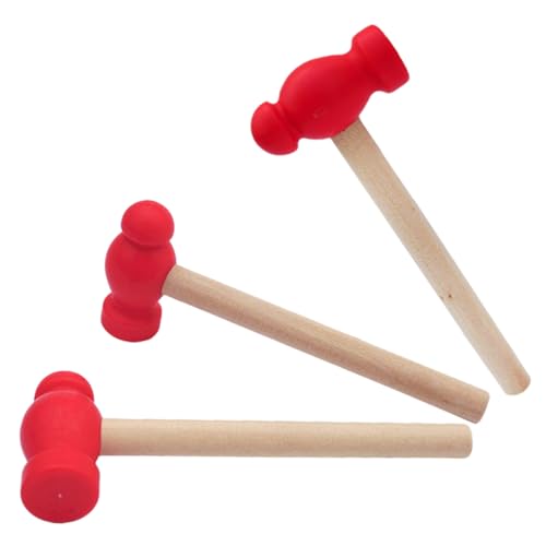 TOYANDONA 3St Holzhammer Jungs Roboter Spiele Babys Werkzeug für kinderwerkzeug Toys spielsachen spieluhren kleine Holzhämmer Mehrzweckhammer Prop-Hammer von TOYANDONA