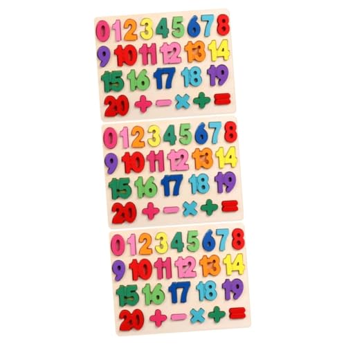 TOYANDONA 3St Kinder Puzzle rätselbuch Kinder pädagogisches Spielzeug kindergeschenke kinderknallzeug Puzzles Rätsel für Kinder Rätsel für Kleinkinder logisches Rätsel hölzern Tafel Bambus von TOYANDONA