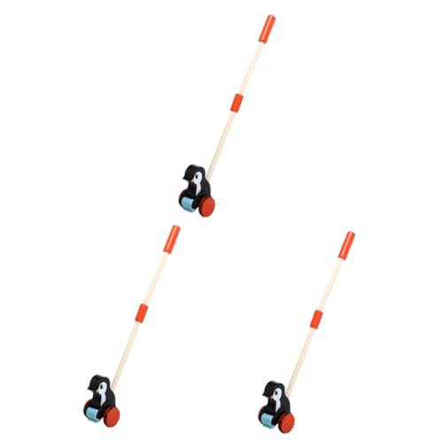 TOYANDONA 3St Lauflernhilfe Spielzeug für Kleinkinder Penguin Pinguin-Spielzeug Spielzeug mitnehmen Kinderspielzeug Mädchenspielzeug Spielzeugwagen Gehhilfe vom Sitzen zum Stehen Tier von TOYANDONA