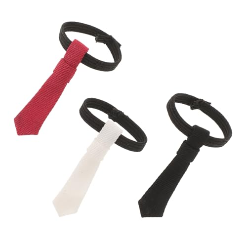 TOYANDONA 3St Puppenkrawatte Miniaturkrawatte Puppenkleidung Krawatte für Puppen Puppenmodezubehör Puppen Krawatte Puppen-Outfits Zubehör für Minipuppen Puppenschuhe Mini-Krawatte Stoff von TOYANDONA