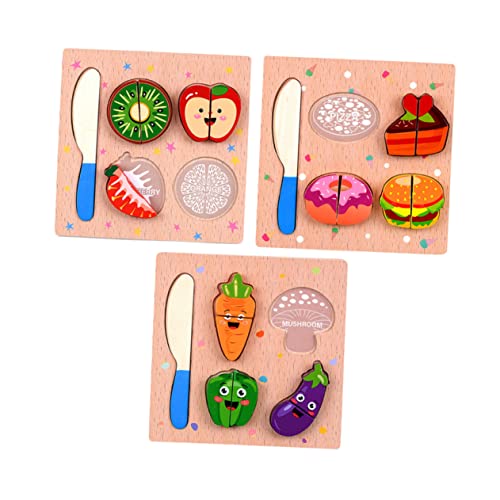 TOYANDONA 3St Puzzle Arts and Crafts for holzspielzeug hühner Activity für Toys Pädagogisches Lernspielzeug Simulationsspielzeug hölzern von TOYANDONA