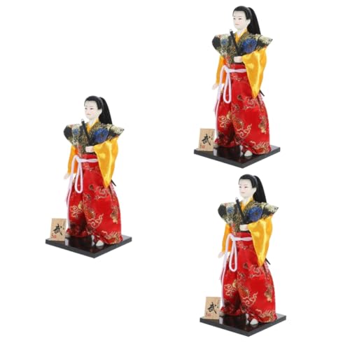 TOYANDONA 3st Samurai-Figur Wohnkultur Dekoration Dekorative Samurai-Puppe Heimwerken Samurai-Puppen-dekor Desktop-Samurai-Puppe Tischdekoration Samurai-Puppen-Ornamente Haushalt Japan von TOYANDONA