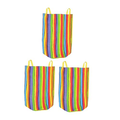 TOYANDONA 3St Sprungsack Boxsackständer Sackhüpfen-Spiel im Freien balanciersteine für spielset outdoor Taschen für Partyspiele Spiele im Hinterhof Stoff Colorful von TOYANDONA