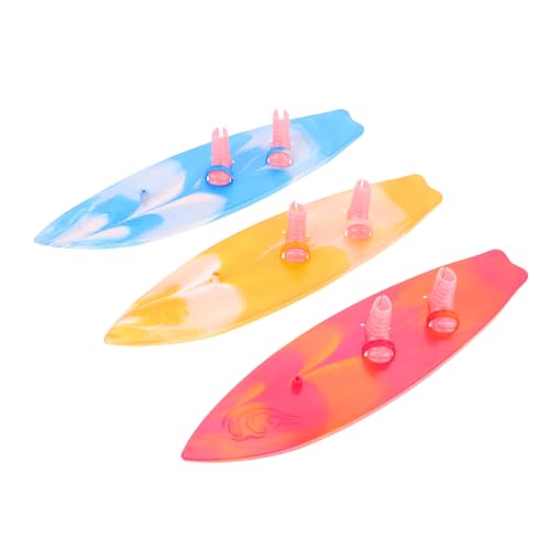 TOYANDONA 3St -Surfbrett Puppen Surfbrett Puppen Modell Puppenhaus Surfboard Mini-Griffbretter Mini-Surfbrett-Ornament Sommerzimmerdekoration DIY Bastelausschnitte Surf- Plastik von TOYANDONA
