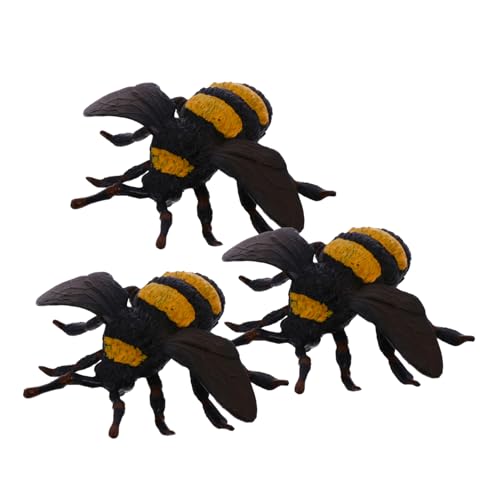 TOYANDONA 3st Tiermodell-Spielzeug Insekten Bienenfiguren Honigbienen Plüschtiere Gefälschtes Bienenspielzeug Bienen Desktop-Modelle Modell Spielzeug Plastik Requisiten PVC Kind Spinne von TOYANDONA