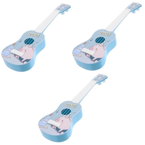 TOYANDONA 3St Ukulele Gitarrenspielzeug für Kinder Spielzeuggitarre für Kleinkinder Kindergitarre Modelle Musikinstrumente Gitarre aus Plastik pädagogische Gitarre für Kinder kleine Gitarre von TOYANDONA