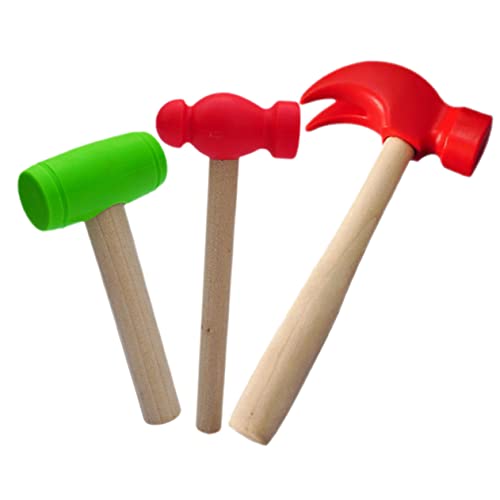 TOYANDONA 3St simulierter Kleiner Holzhammer Mallet- Hammer Hammerspielzeug Kleiner Hammer vorgeben, Hämmer zu Kinderspielzeug Plastik von TOYANDONA
