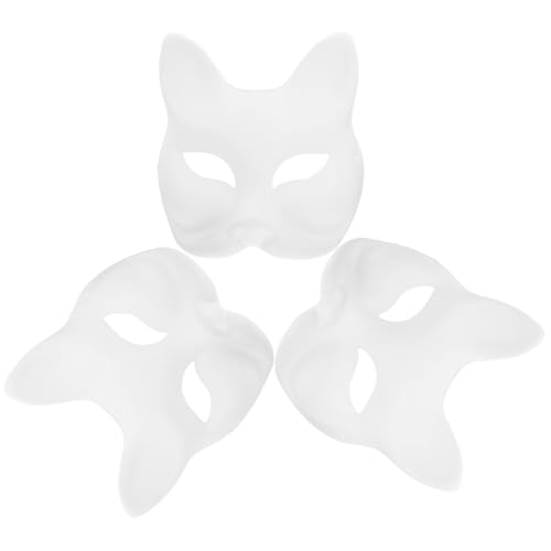 TOYANDONA 3Stücke DIY Maske Papiermasken zum Bemalen für Halloween Festivals Kreative Bastelprojekte Unvollendete Halbgesichtmasken für Erwachsene TOYANDONA 3Stücke DIY Maske Papiermasken zum Bemalen für Halloween Festivals Kreative Bastelprojekte Unvollendete Halbgesichtmasken für Erwachsene von TOYANDONA