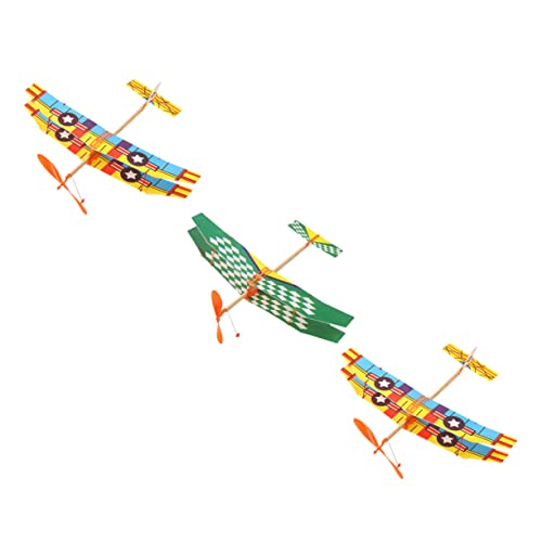 TOYANDONA 3Stücke Gummiband Betriebene Flugzeugmodelle für Segelflugzeuge aus Kreatives für Drinnen und Draußen und Lernspielzeug von TOYANDONA