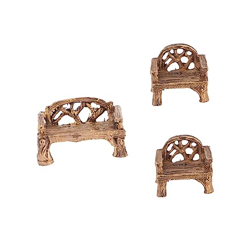 TOYANDONA 3 Stück Kleiner Gartenmöbel Deko Miniatur Stuhlbank für Mikrolandschaften Gartenornament Langlebige Materialen für Feengärten und Miniaturgärten TOYANDONA 3 Stück Kleiner Gartenmöbel Deko Miniatur Stuhlbank für Mikrolandschaften Gartenornament Langlebige Materialen für Feengärten und Miniaturgärten von TOYANDONA