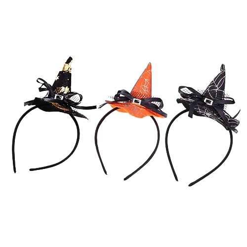 TOYANDONA 3Stücke Teiliges Halloween Hexenhut Haarband mit Design Kinderhaarzubehör für Gruselige Partys und Kostüm Events TOYANDONA 3Stücke Teiliges Halloween Hexenhut Haarband mit Design Kinderhaarzubehör für Gruselige Partys und Kostüm Events von TOYANDONA