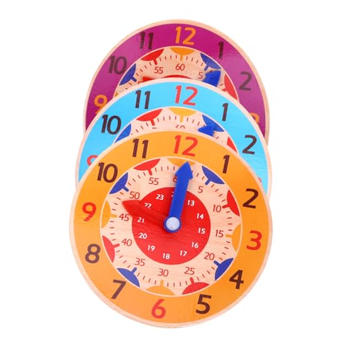 TOYANDONA 3er Set Lernuhr Aus Farbige Sortieruhr Für Frühes Lernen Mathematische Lehruhr Für Schule Und Zuhause Zeitverständnis Für TOYANDONA 3er Set Lernuhr Aus Farbige Sortieruhr Für Frühes Lernen Mathematische Lehruhr Für Schule Und Zuhause Zeitverständnis Für von TOYANDONA